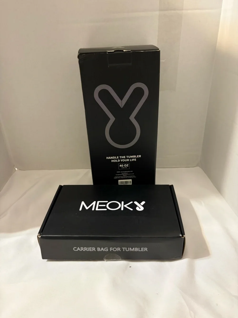 Meoky 40oz Tumbler Handle Leak-proof Lid Straw Insulated Coffee Mug with carrier